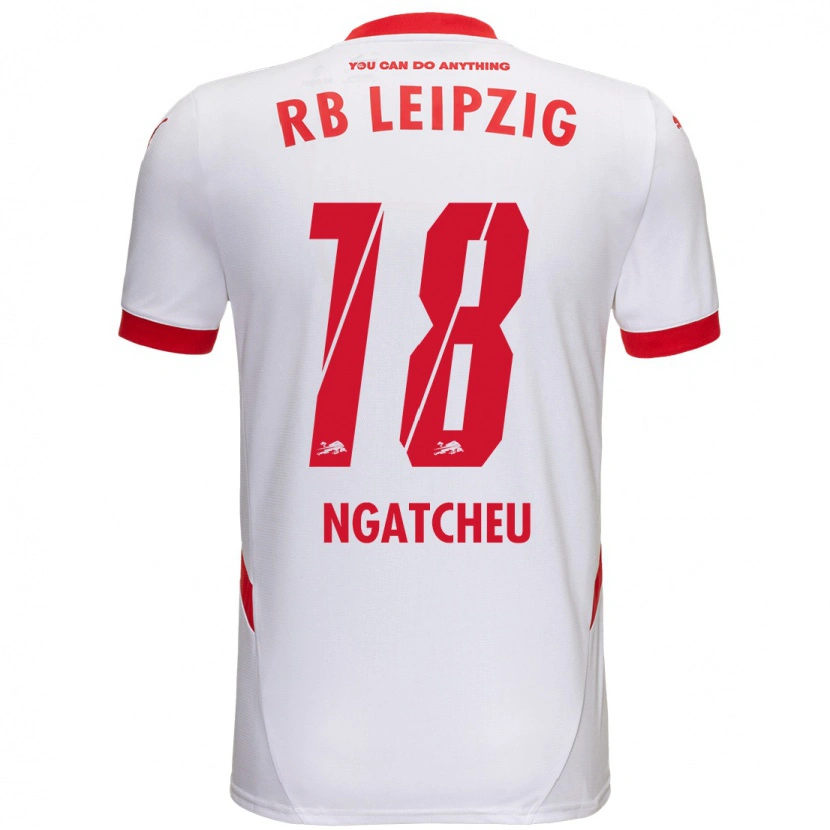 Danxen Kvinnor Yohan Ngatcheu #18 Vit Röd Hemmatröja Matchtröjor 2024/25 Tröjor T-Tröja