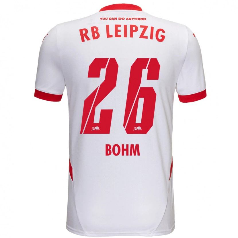 Danxen Kvinnor Pepe Böhm #26 Vit Röd Hemmatröja Matchtröjor 2024/25 Tröjor T-Tröja