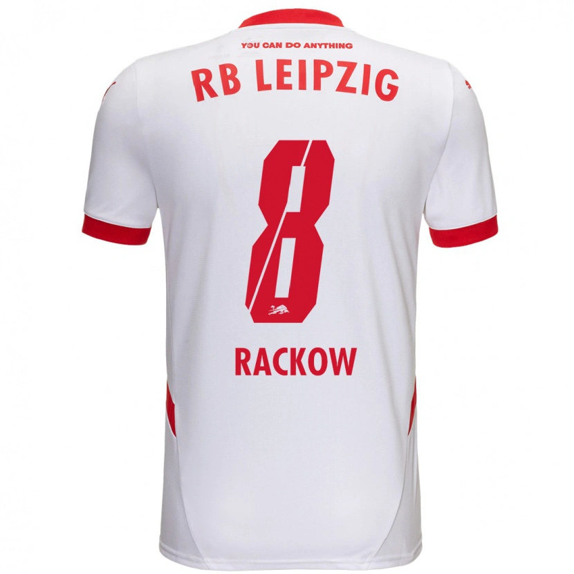 Danxen Kvinnor Gianna Rackow #8 Vit Röd Hemmatröja Matchtröjor 2024/25 Tröjor T-Tröja