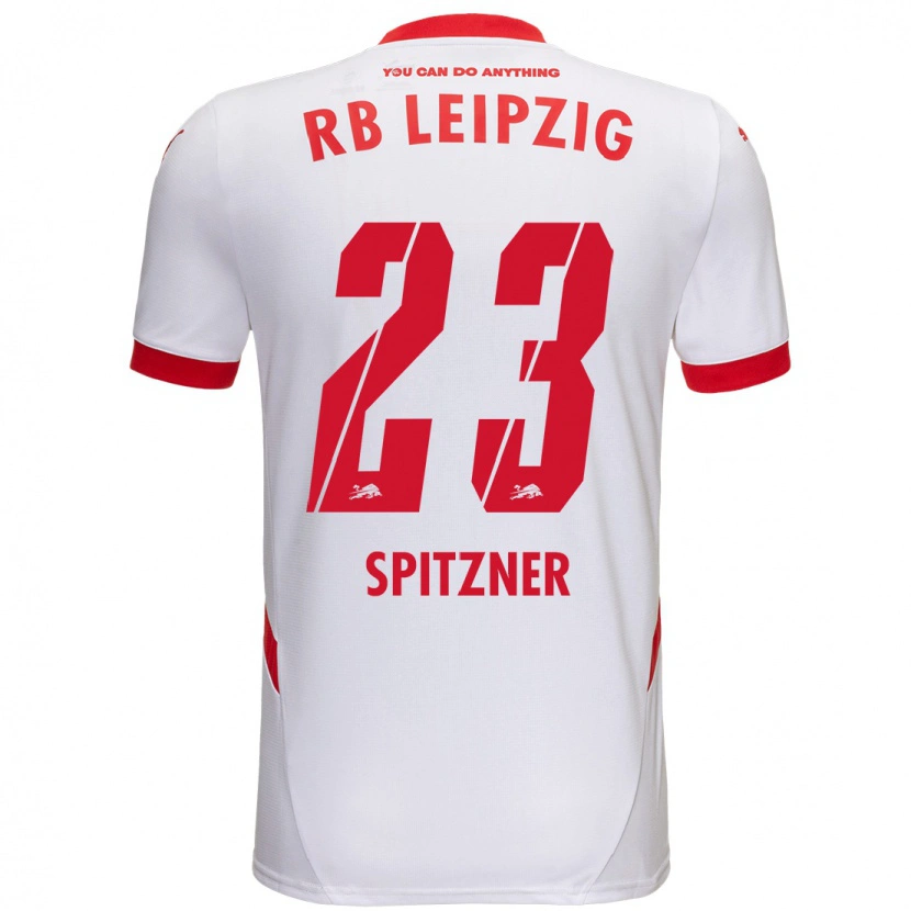 Danxen Kvinnor Kyra Spitzner #23 Vit Röd Hemmatröja Matchtröjor 2024/25 Tröjor T-Tröja