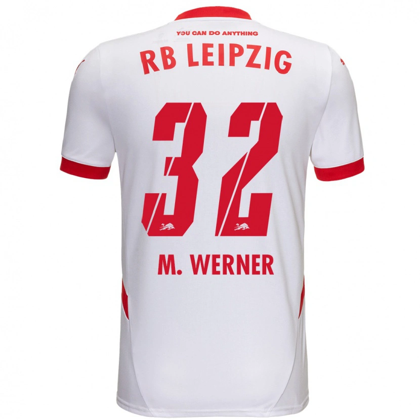 Danxen Kvinnor Mia Werner #32 Vit Röd Hemmatröja Matchtröjor 2024/25 Tröjor T-Tröja