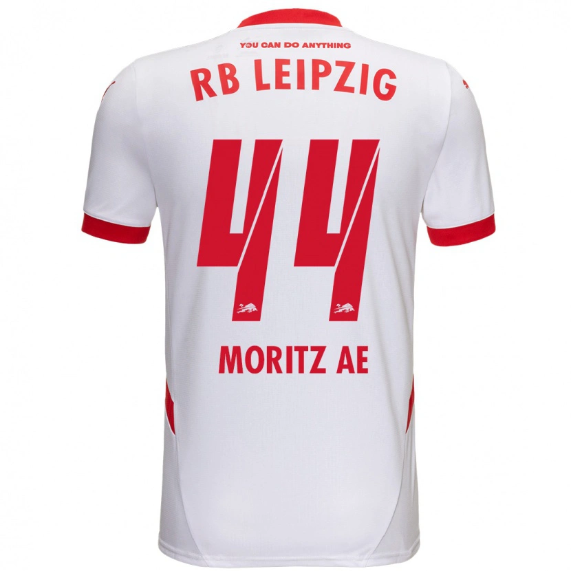 Danxen Kvinnor Moritz Aé #44 Vit Röd Hemmatröja Matchtröjor 2024/25 Tröjor T-Tröja