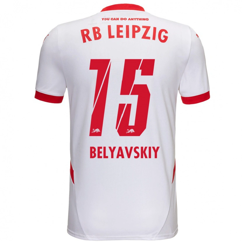 Danxen Kvinnor David Belyavskiy #15 Vit Röd Hemmatröja Matchtröjor 2024/25 Tröjor T-Tröja