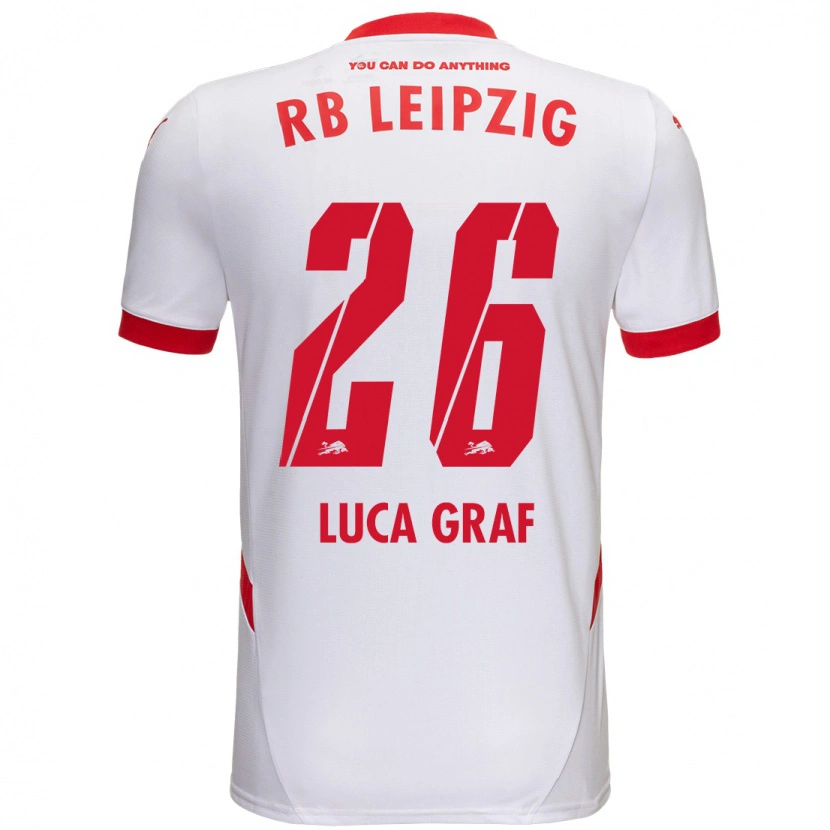 Danxen Kvinnor Luca Marie Graf #26 Vit Röd Hemmatröja Matchtröjor 2024/25 Tröjor T-Tröja