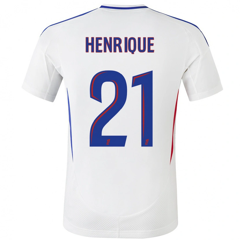 Danxen Kvinnor Henrique Silva #21 Vit Blå Hemmatröja Matchtröjor 2024/25 Tröjor T-Tröja