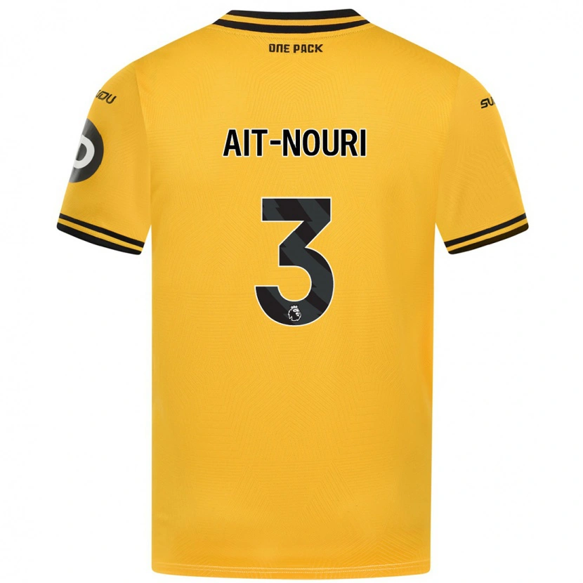 Danxen Kvinnor Rayan Aït-Nouri #3 Gul Hemmatröja Matchtröjor 2024/25 Tröjor T-Tröja