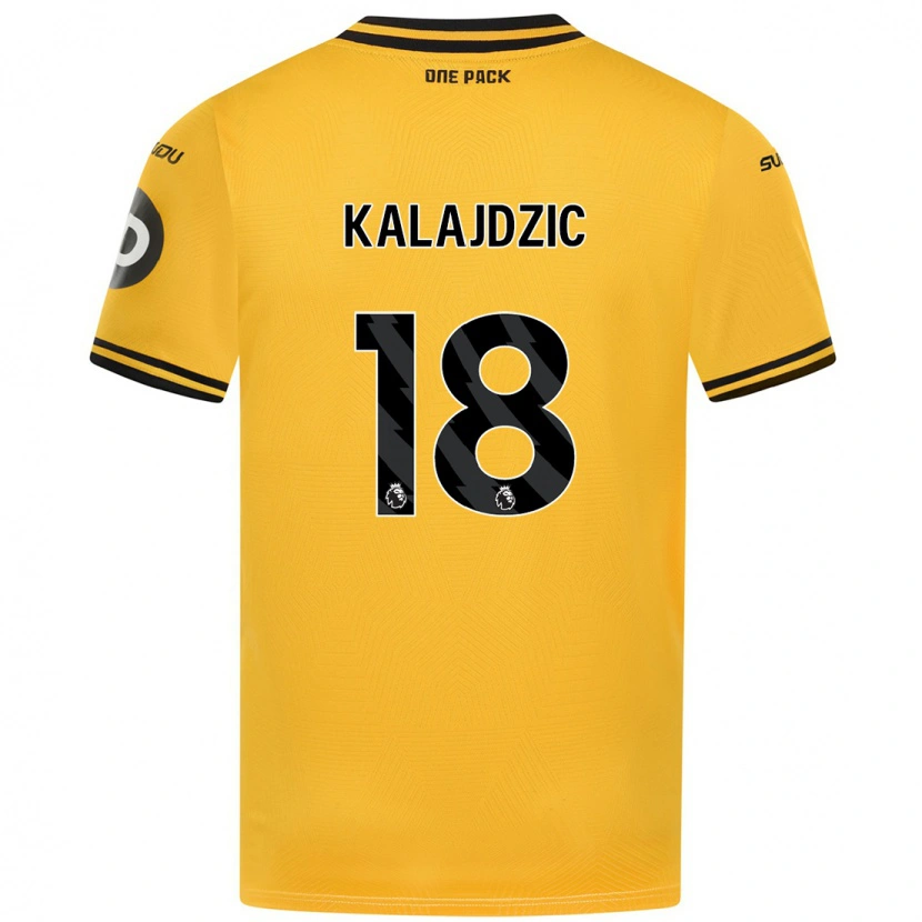 Danxen Kvinnor Sasa Kalajdzic #18 Gul Hemmatröja Matchtröjor 2024/25 Tröjor T-Tröja