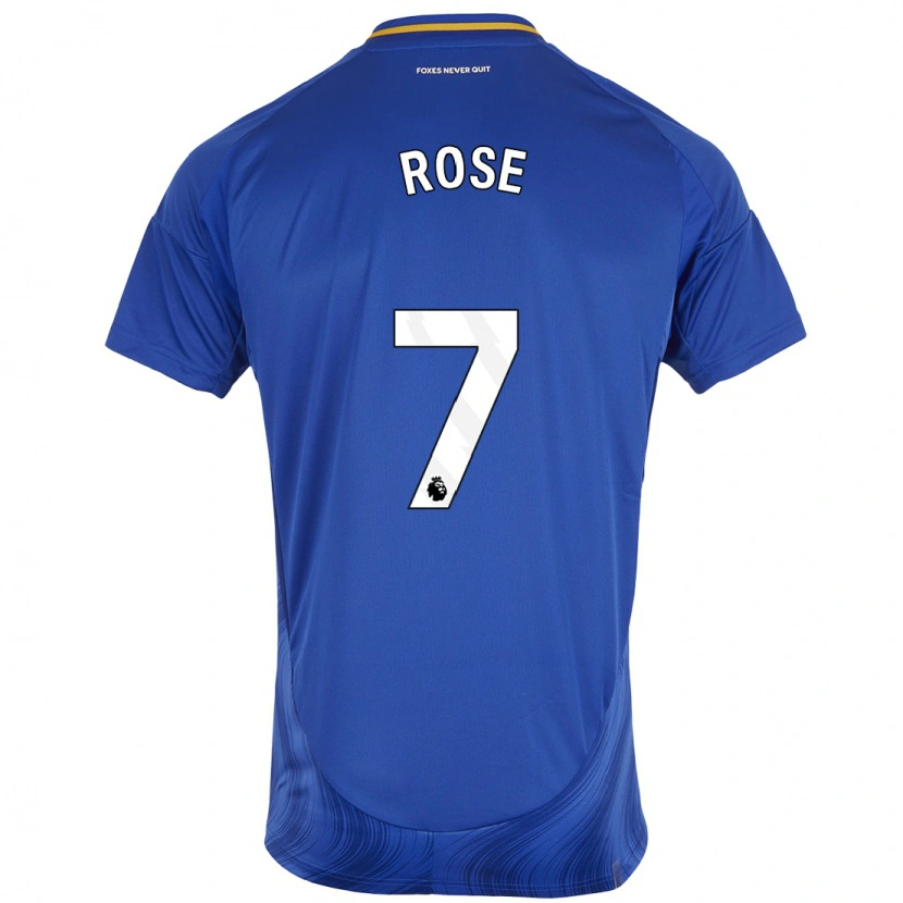 Danxen Kvinnor Deanne Rose #7 Blå Vit Hemmatröja Matchtröjor 2024/25 Tröjor T-Tröja