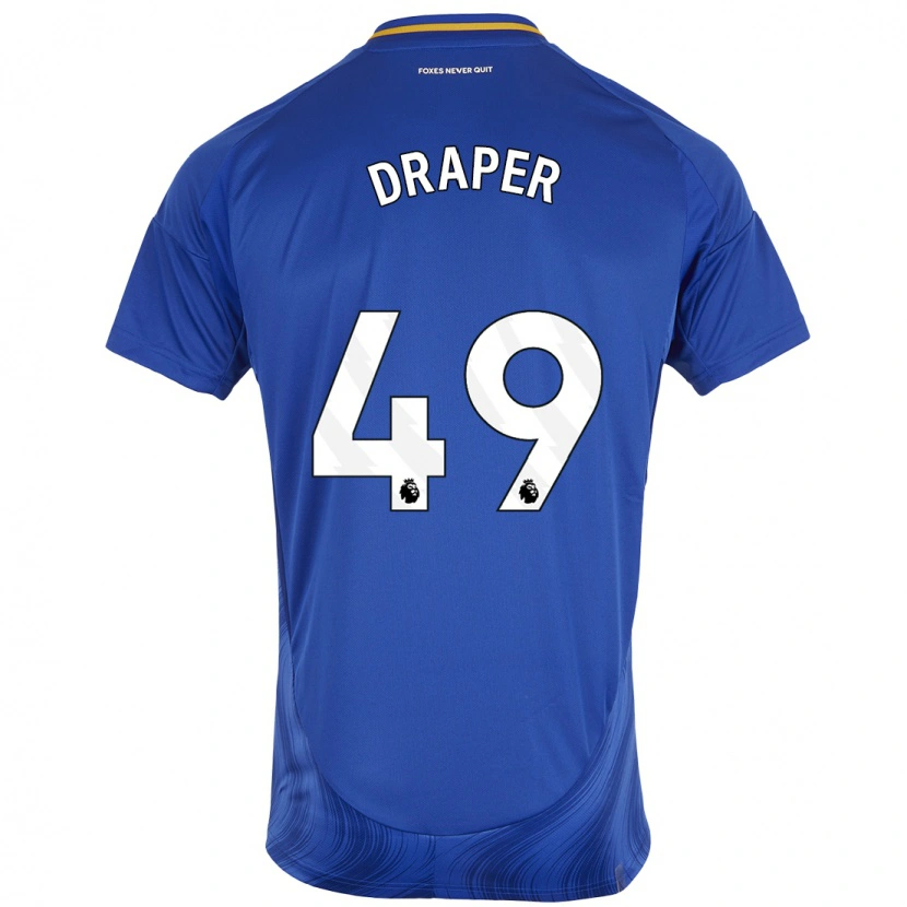Danxen Kvinnor Denny Draper #49 Blå Vit Hemmatröja Matchtröjor 2024/25 Tröjor T-Tröja