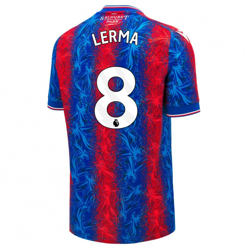 Danxen Kvinnor Jefferson Lerma #8 Röda Blå Ränder Hemmatröja Matchtröjor 2024/25 Tröjor T-Tröja