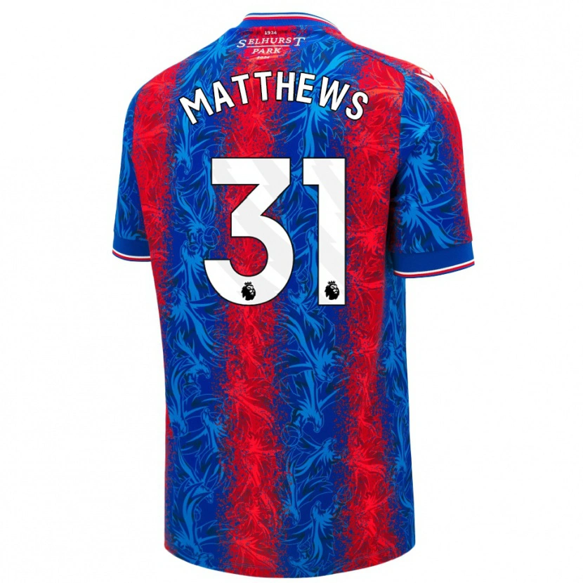 Danxen Kvinnor Remi Matthews #31 Röda Blå Ränder Hemmatröja Matchtröjor 2024/25 Tröjor T-Tröja