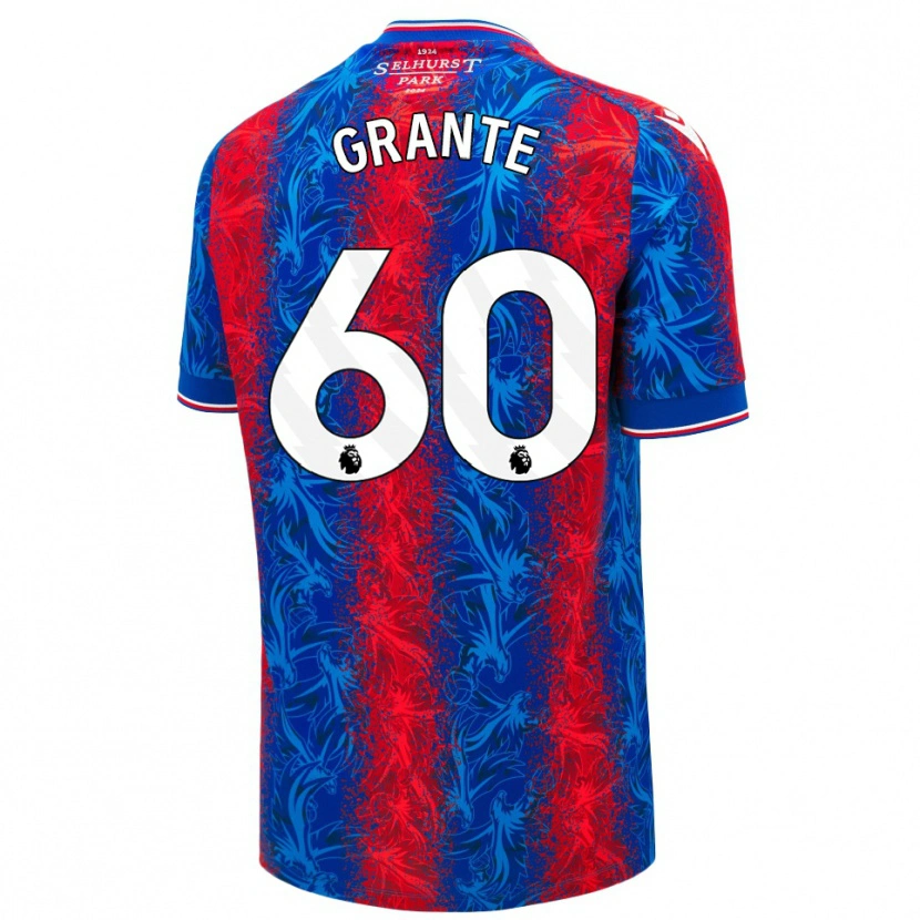 Danxen Kvinnor Jake Grante #60 Röda Blå Ränder Hemmatröja Matchtröjor 2024/25 Tröjor T-Tröja