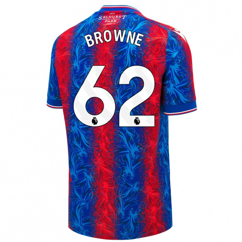 Danxen Kvinnor Luke Browne #62 Röda Blå Ränder Hemmatröja Matchtröjor 2024/25 Tröjor T-Tröja