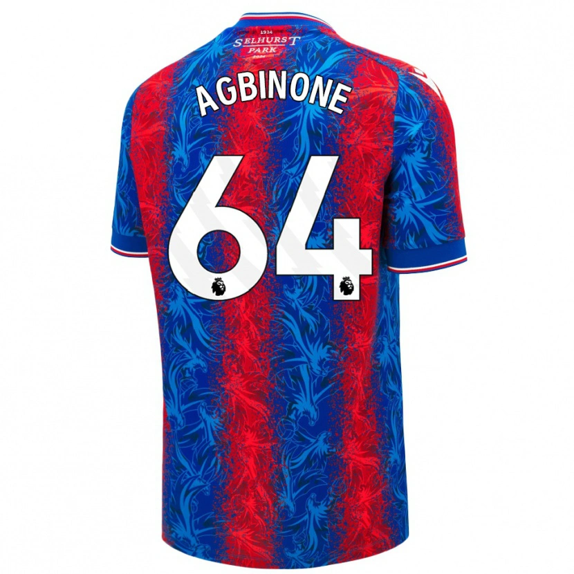 Danxen Kvinnor Asher Agbinone #64 Röda Blå Ränder Hemmatröja Matchtröjor 2024/25 Tröjor T-Tröja