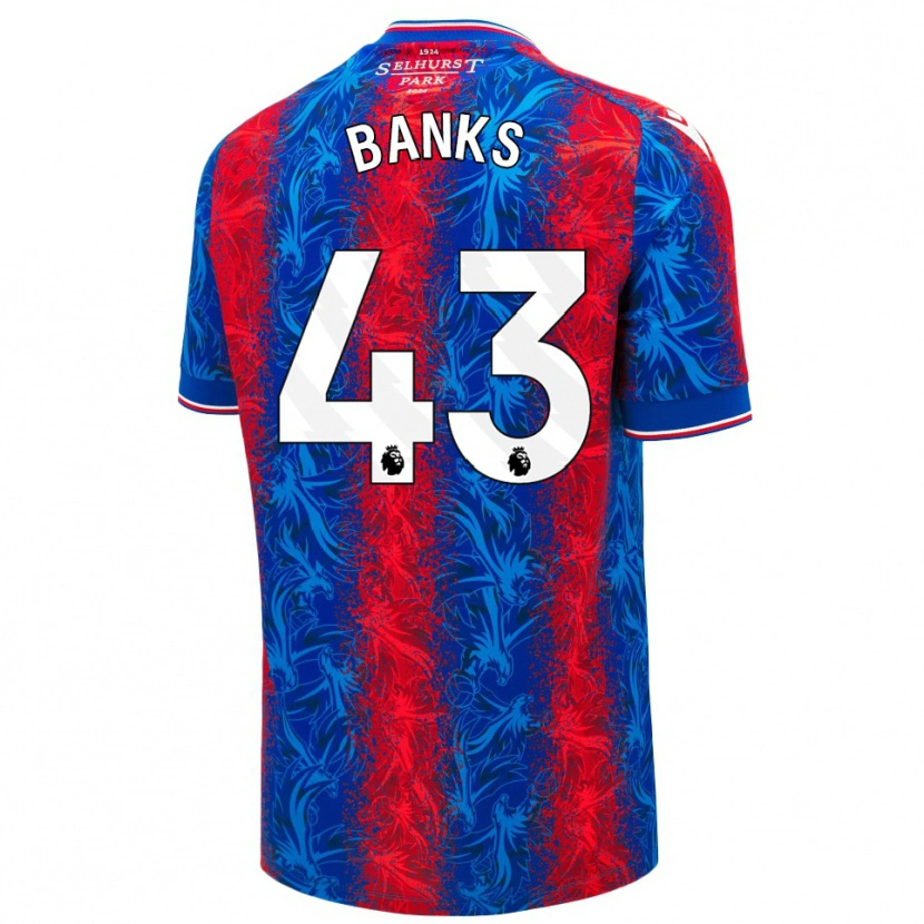 Danxen Kvinnor Scott Banks #43 Röda Blå Ränder Hemmatröja Matchtröjor 2024/25 Tröjor T-Tröja