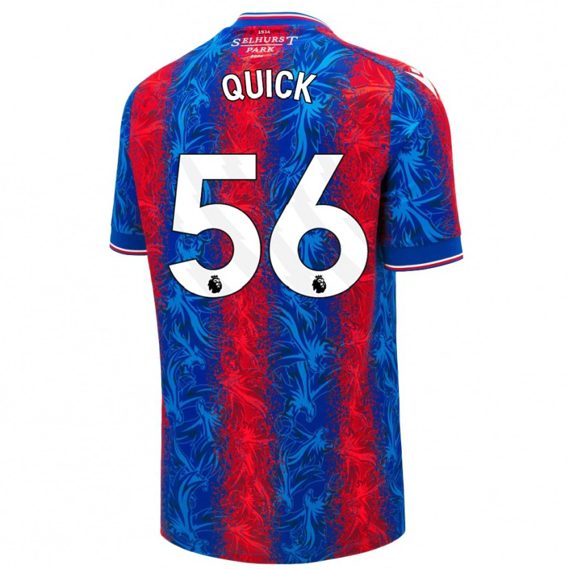 Danxen Kvinnor Daniel Quick #56 Röda Blå Ränder Hemmatröja Matchtröjor 2024/25 Tröjor T-Tröja