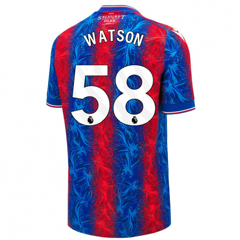 Danxen Kvinnor Noah Watson #58 Röda Blå Ränder Hemmatröja Matchtröjor 2024/25 Tröjor T-Tröja
