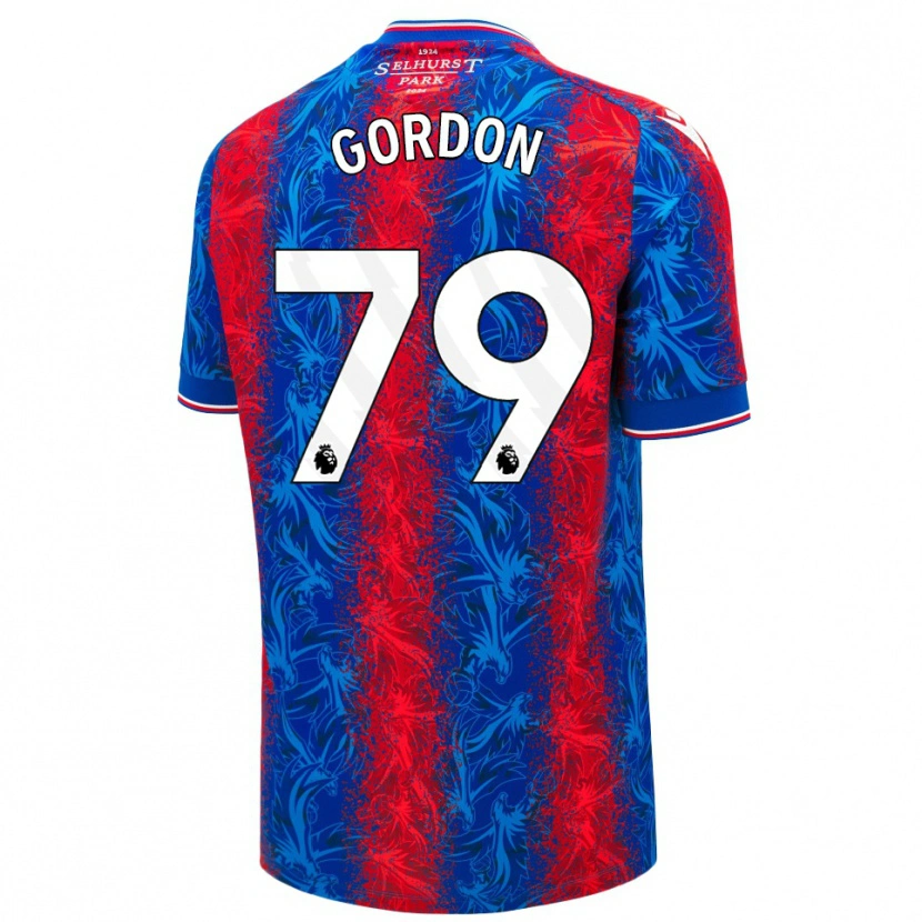 Danxen Kvinnor John-Kymani Gordon #79 Röda Blå Ränder Hemmatröja Matchtröjor 2024/25 Tröjor T-Tröja