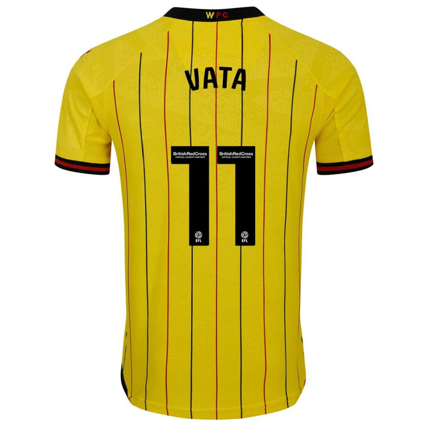 Danxen Kvinnor Rocco Vata #11 Gul Svart Hemmatröja Matchtröjor 2024/25 Tröjor T-Tröja