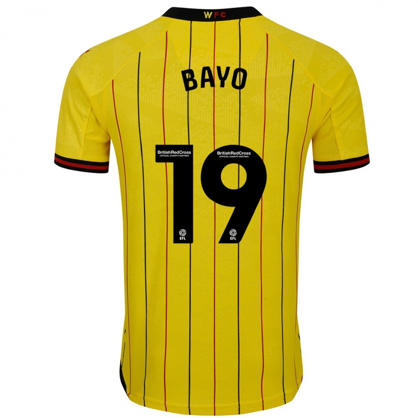 Danxen Kvinnor Vakoun Bayo #19 Gul Svart Hemmatröja Matchtröjor 2024/25 Tröjor T-Tröja