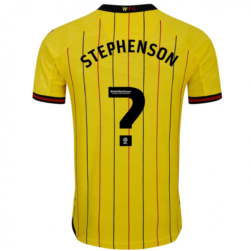 Danxen Kvinnor Ollie Stephenson #0 Gul Svart Hemmatröja Matchtröjor 2024/25 Tröjor T-Tröja