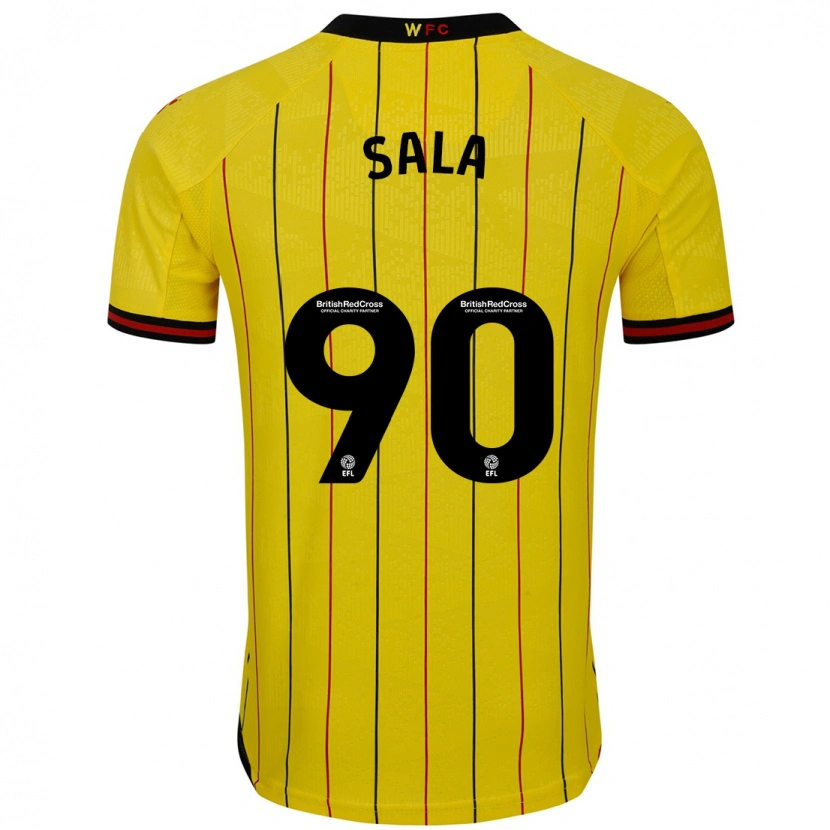 Danxen Kvinnor Joel Sala #90 Gul Svart Hemmatröja Matchtröjor 2024/25 Tröjor T-Tröja