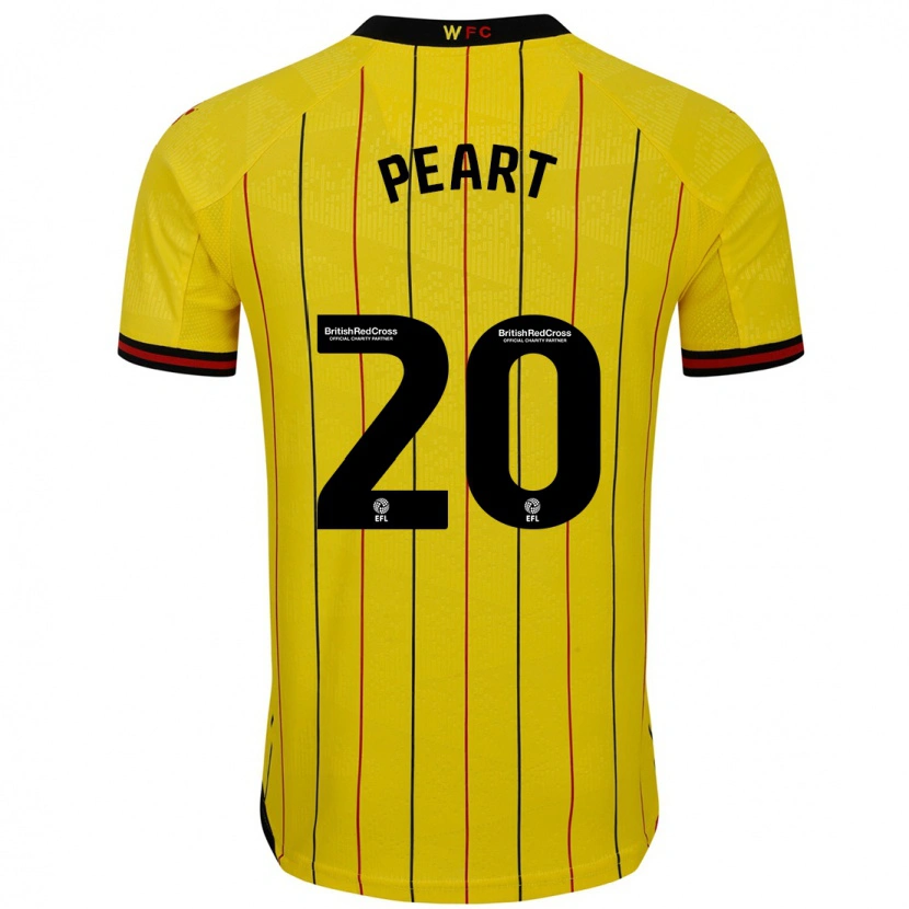 Danxen Kvinnor Kalani Peart #20 Gul Svart Hemmatröja Matchtröjor 2024/25 Tröjor T-Tröja