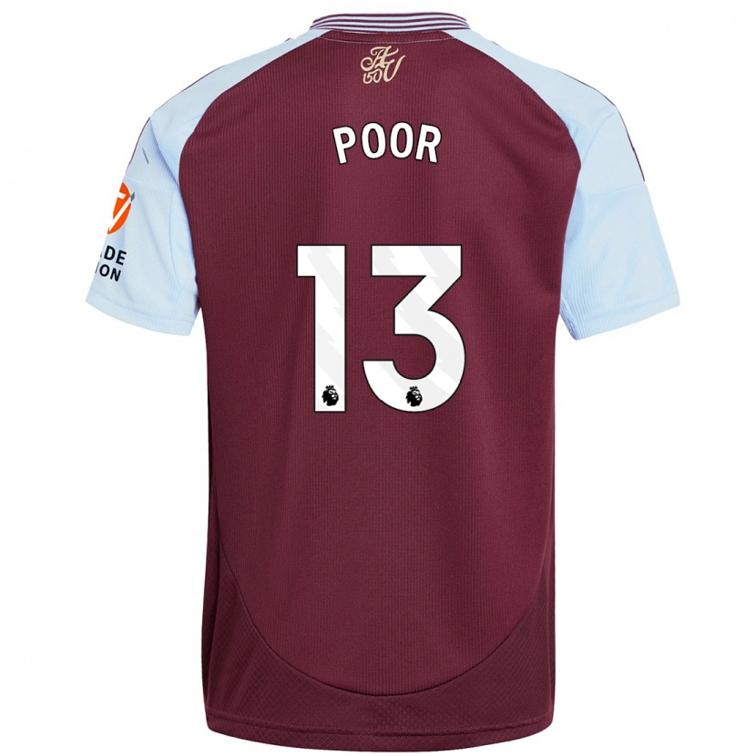 Danxen Kvinnor Sophia Poor #13 Vinröd Himmelsblå Hemmatröja Matchtröjor 2024/25 Tröjor T-Tröja