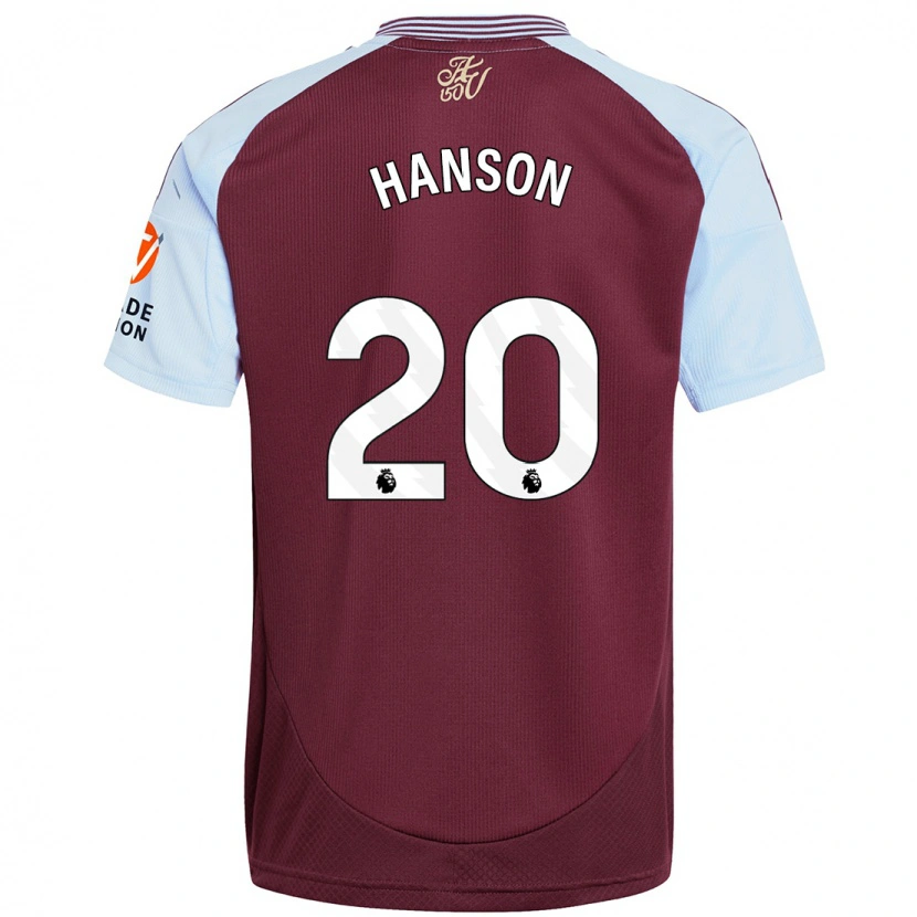 Danxen Kvinnor Kirsty Hanson #20 Vinröd Himmelsblå Hemmatröja Matchtröjor 2024/25 Tröjor T-Tröja