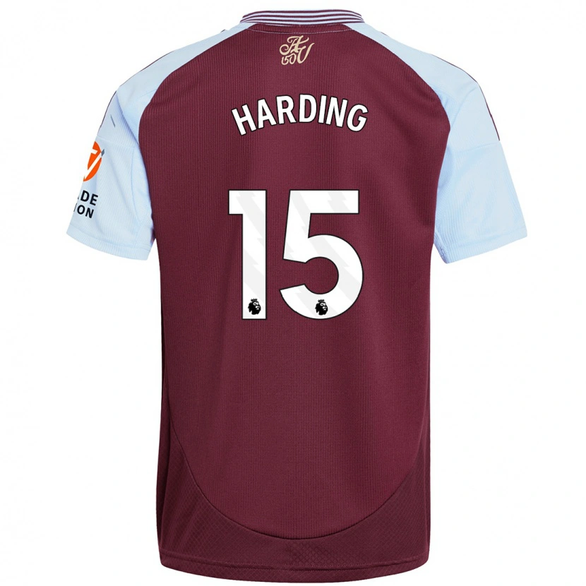 Danxen Kvinnor Natasha Harding #15 Vinröd Himmelsblå Hemmatröja Matchtröjor 2024/25 Tröjor T-Tröja