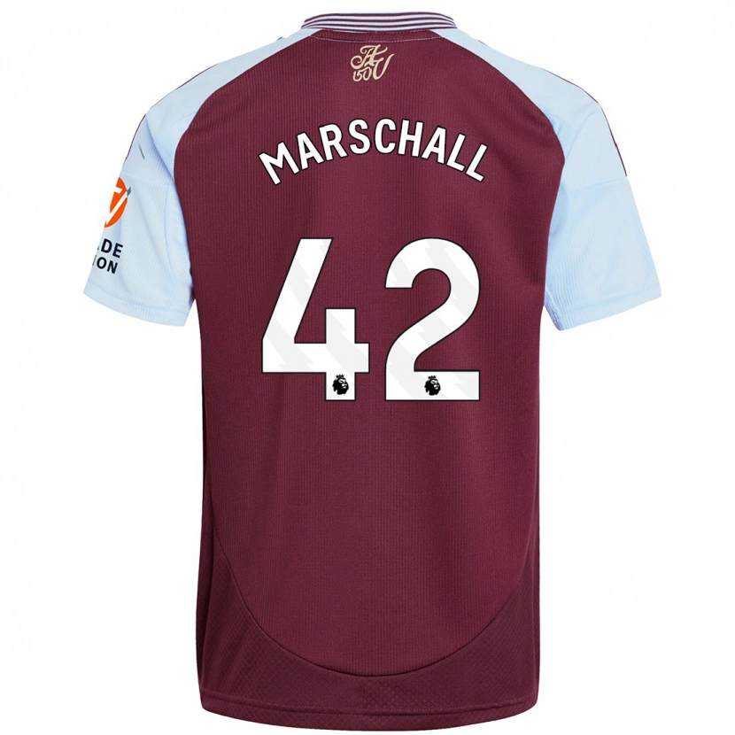 Danxen Kvinnor Filip Marschall #42 Vinröd Himmelsblå Hemmatröja Matchtröjor 2024/25 Tröjor T-Tröja