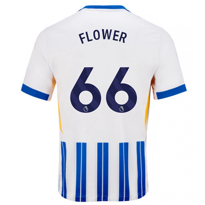 Danxen Kvinnor Louis Flower #66 Vita Blå Kritränder Hemmatröja Matchtröjor 2024/25 Tröjor T-Tröja