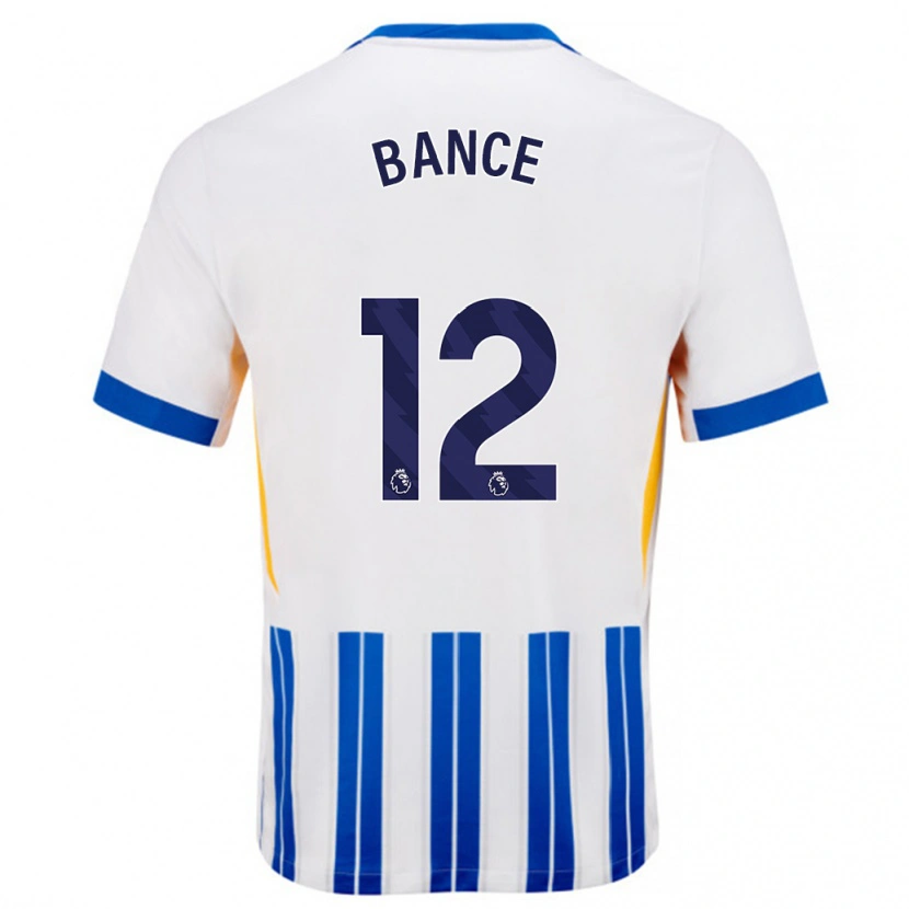 Danxen Kvinnor Libby Bance #12 Vita Blå Kritränder Hemmatröja Matchtröjor 2024/25 Tröjor T-Tröja