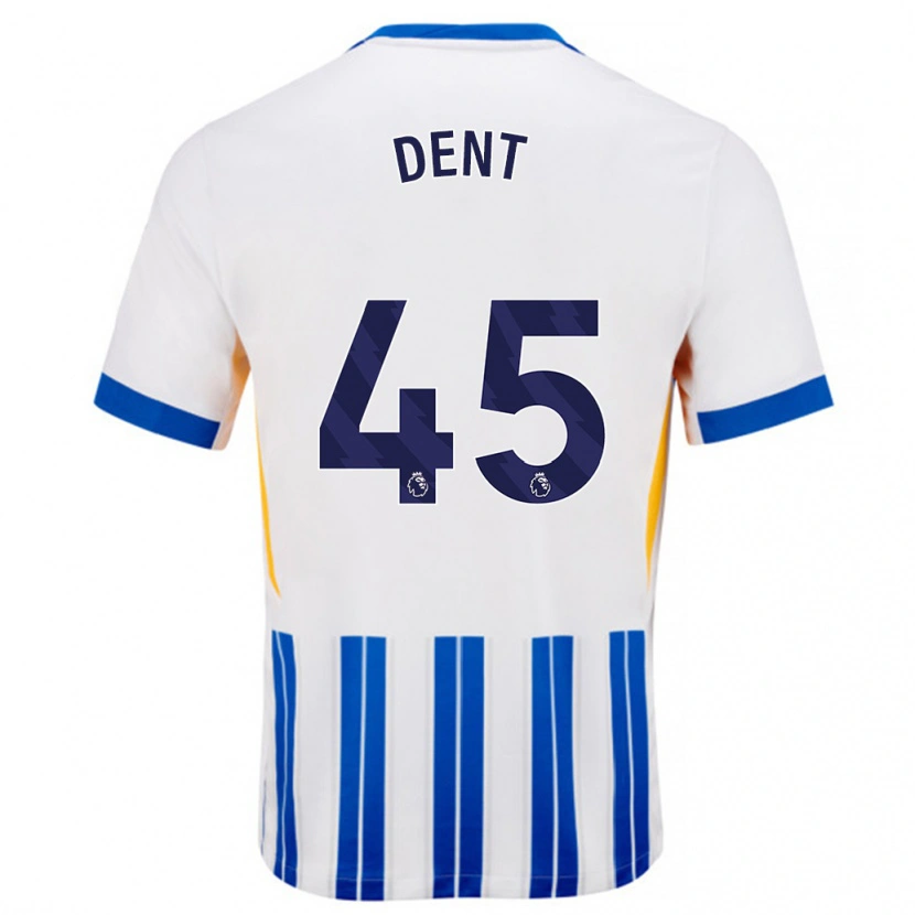 Danxen Kvinnor Lily Dent #45 Vita Blå Kritränder Hemmatröja Matchtröjor 2024/25 Tröjor T-Tröja