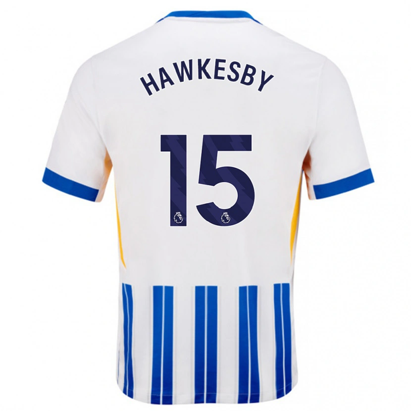 Danxen Kvinnor Mackenzie Hawkesby #15 Vita Blå Kritränder Hemmatröja Matchtröjor 2024/25 Tröjor T-Tröja