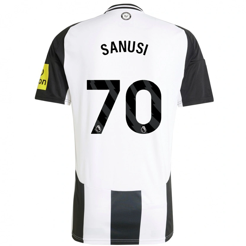 Danxen Kvinnor Trevan Sanusi #70 Vit Svart Hemmatröja Matchtröjor 2024/25 Tröjor T-Tröja