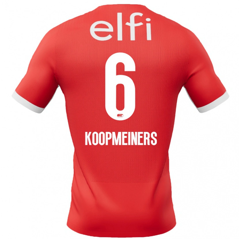 Danxen Kvinnor Peer Koopmeiners #6 Röd Vit Hemmatröja Matchtröjor 2024/25 Tröjor T-Tröja