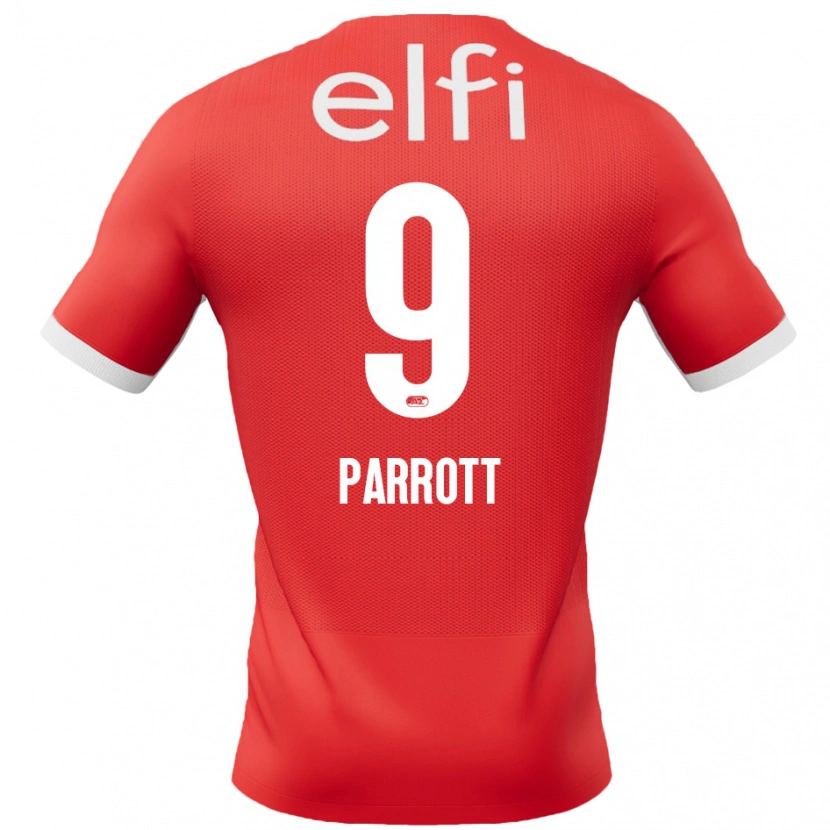 Danxen Kvinnor Troy Parrott #9 Röd Vit Hemmatröja Matchtröjor 2024/25 Tröjor T-Tröja
