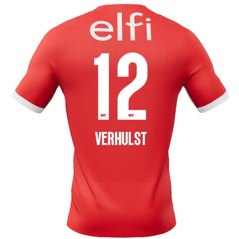 Danxen Kvinnor Hobie Verhulst #12 Röd Vit Hemmatröja Matchtröjor 2024/25 Tröjor T-Tröja