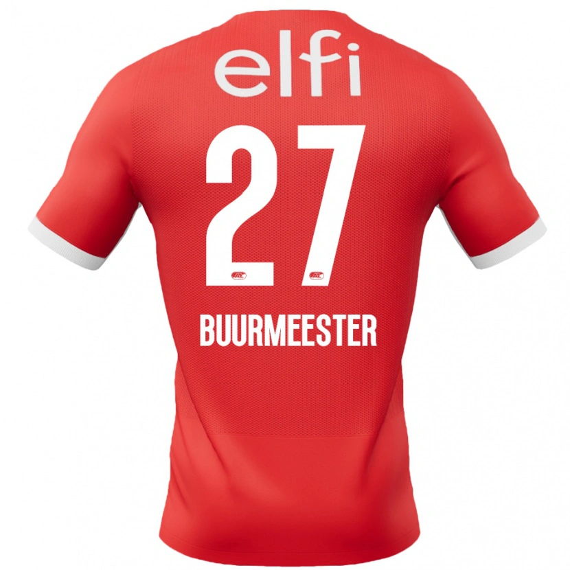 Danxen Kvinnor Zico Buurmeester #27 Röd Vit Hemmatröja Matchtröjor 2024/25 Tröjor T-Tröja
