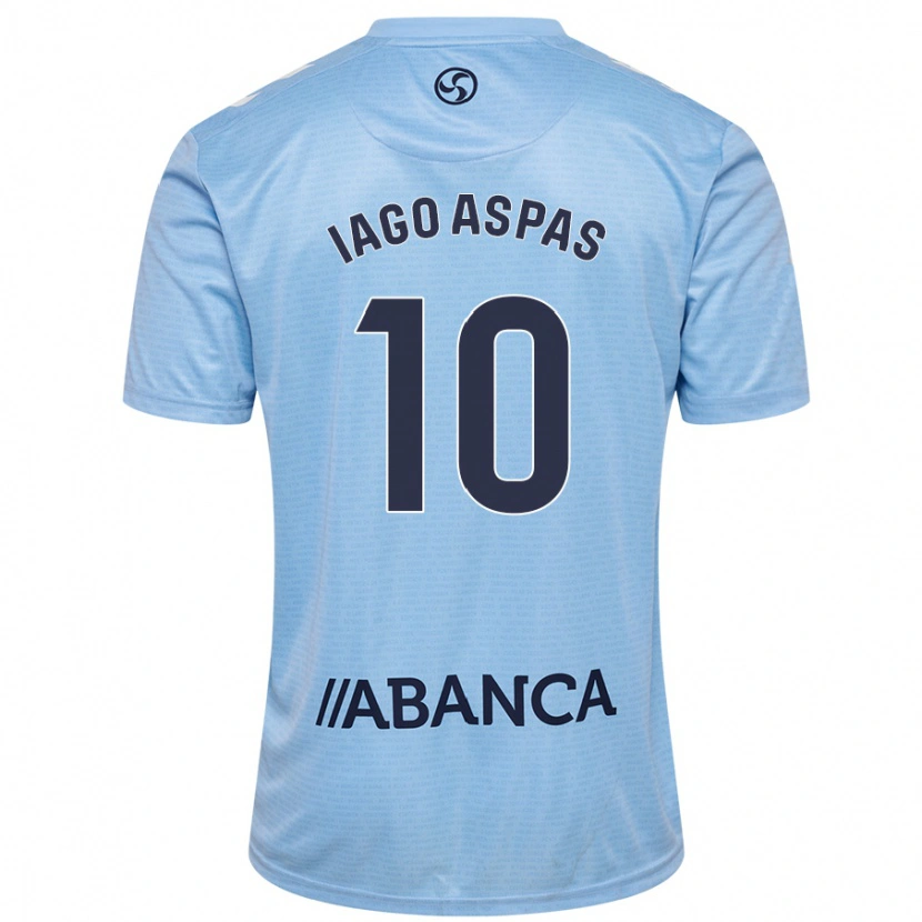 Danxen Kvinnor Iago Aspas #10 Himmelsblå Hemmatröja Matchtröjor 2024/25 Tröjor T-Tröja