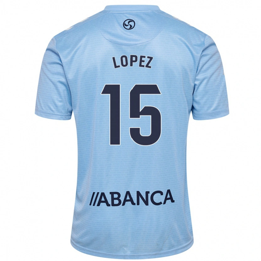 Danxen Kvinnor Fer López #15 Himmelsblå Hemmatröja Matchtröjor 2024/25 Tröjor T-Tröja