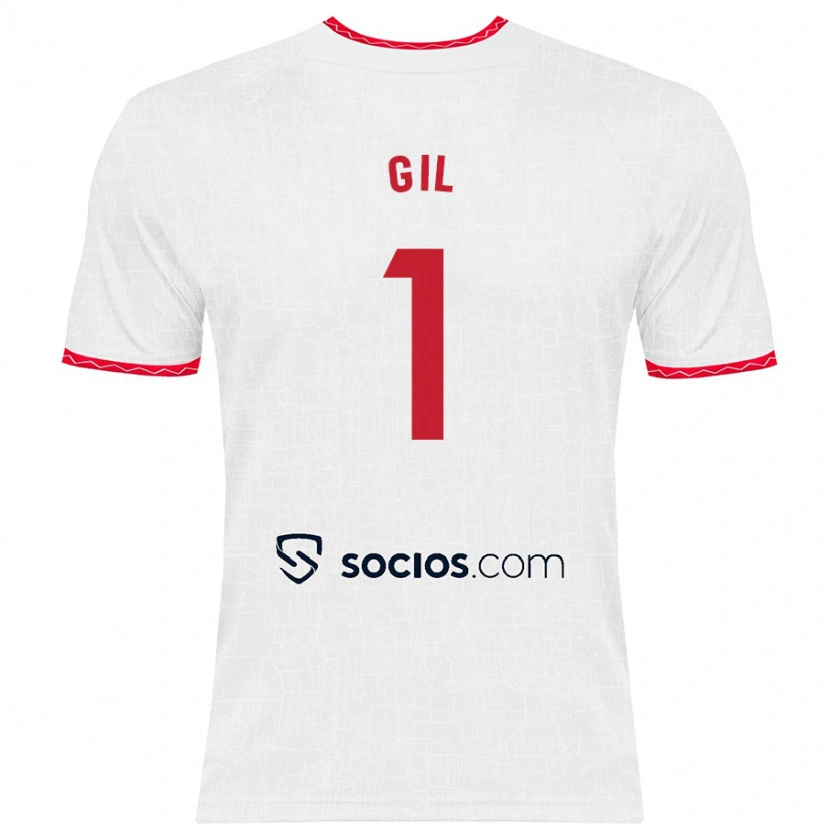 Danxen Kvinnor David Gil #1 Vit Röd Hemmatröja Matchtröjor 2024/25 Tröjor T-Tröja