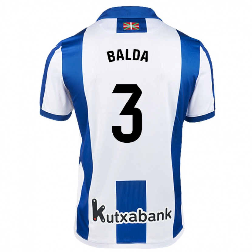 Danxen Kvinnor Jon Balda #3 Vit Blå Hemmatröja Matchtröjor 2024/25 Tröjor T-Tröja