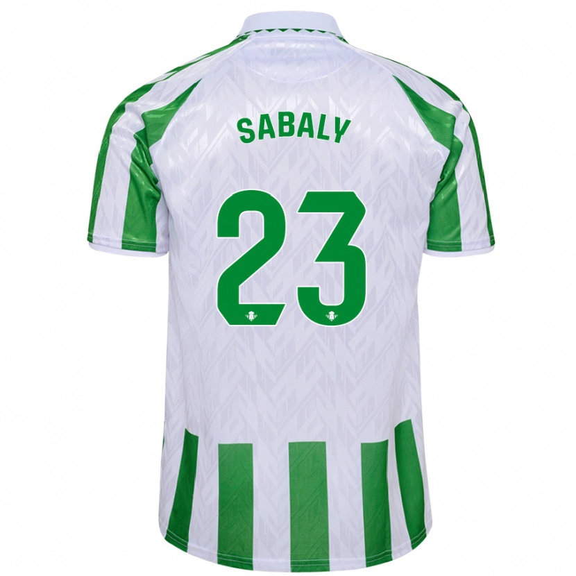 Danxen Kvinnor Youssouf Sabaly #23 Gröna Vita Ränder Hemmatröja Matchtröjor 2024/25 Tröjor T-Tröja