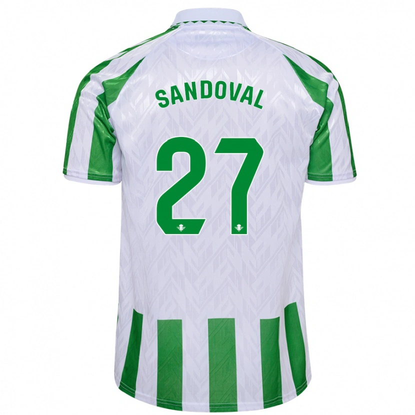 Danxen Kvinnor Keimer Sandoval #27 Gröna Vita Ränder Hemmatröja Matchtröjor 2024/25 Tröjor T-Tröja