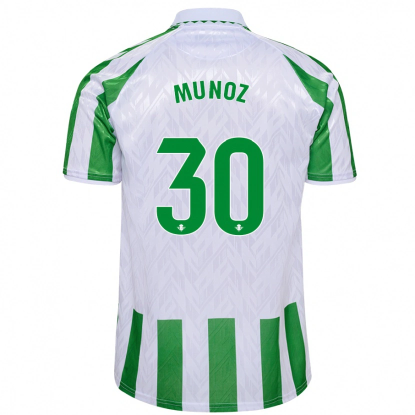 Danxen Kvinnor Blanca Muñoz #30 Gröna Vita Ränder Hemmatröja Matchtröjor 2024/25 Tröjor T-Tröja