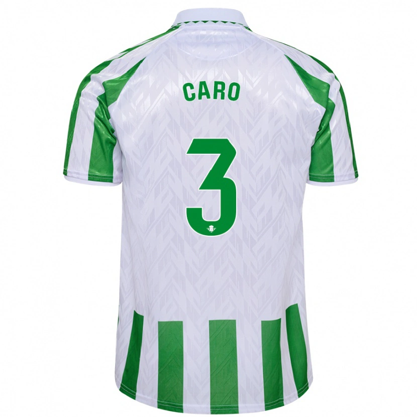 Danxen Kvinnor Andrés Caro #3 Gröna Vita Ränder Hemmatröja Matchtröjor 2024/25 Tröjor T-Tröja