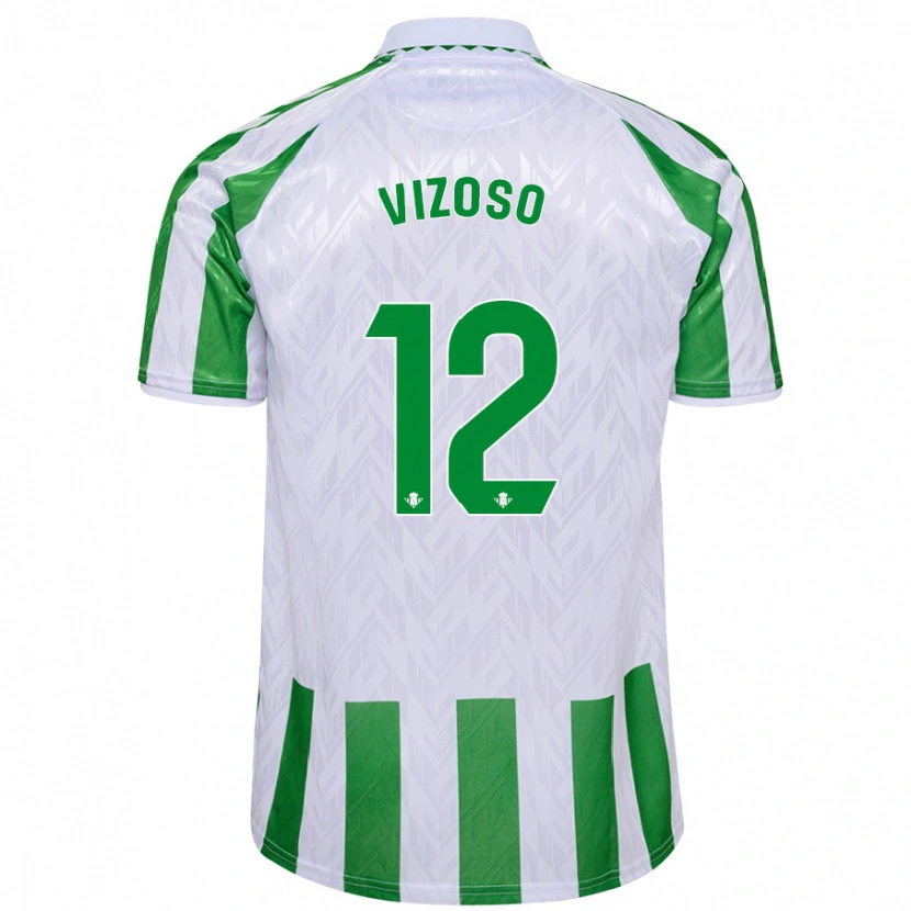 Danxen Kvinnor Paula Vizoso Prieto #12 Gröna Vita Ränder Hemmatröja Matchtröjor 2024/25 Tröjor T-Tröja