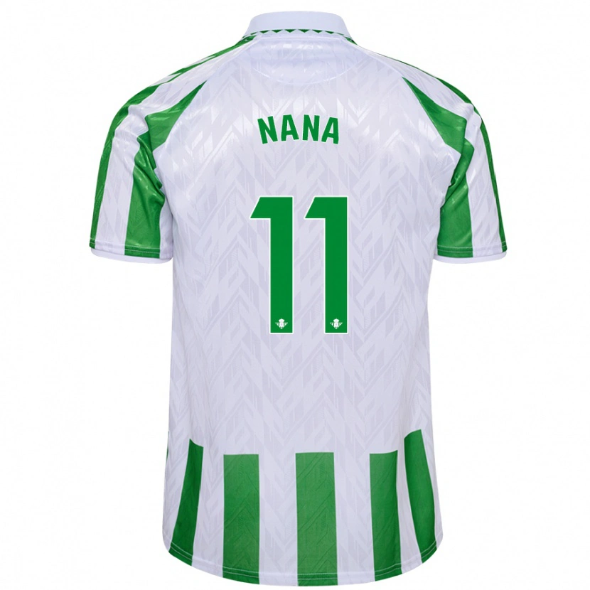 Danxen Kvinnor Nuria Ligero Fernández #11 Gröna Vita Ränder Hemmatröja Matchtröjor 2024/25 Tröjor T-Tröja